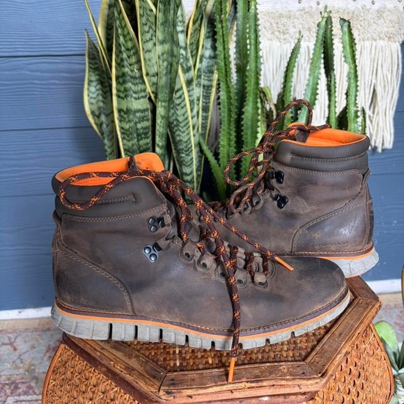Cole Haan ZERØGRAND Waterproof Hiker Brown leather hiking boots 10 - Picture 8 of 8